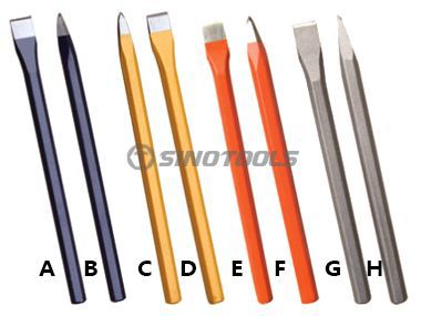 Flat/Point Hexagonal Cold Chisel