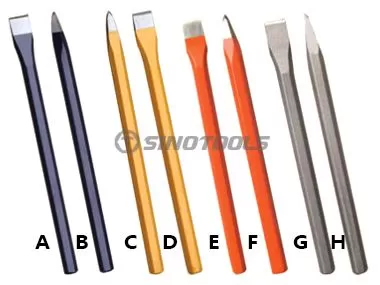 Flat/Point Hexagonal Cold Chisel